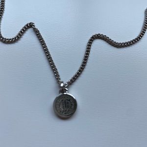 Marc Jacobs Silver Logo Necklace